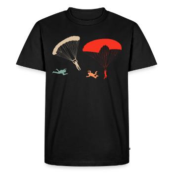 Skydiving Skydive - Men's Premium Organic T-Shirt - black - Front - Nico (187cm)