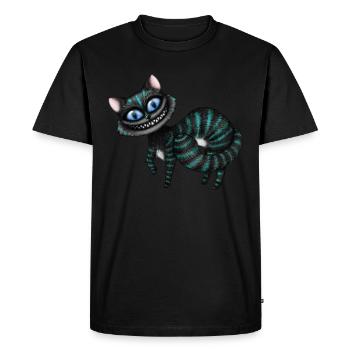 Chat bleu du Cheshire - T-shirt Premium bio Homme - noir - Devant - Nico (187cm)