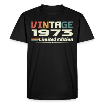 Vintage 1973 Gift 1973 Birthday 1973 Retro - Men's Premium Organic T-Shirt - black - Front - Nico (187cm)