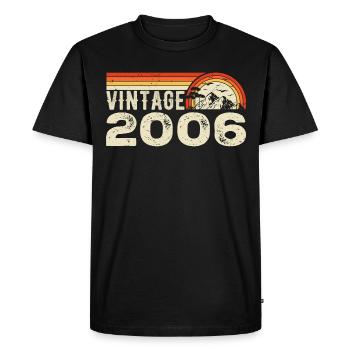 Vintage 2006 Cadeau Anniversaire 2006 Rétro 2006 - T-shirt Premium bio Homme - noir - Devant - Nico (187cm)