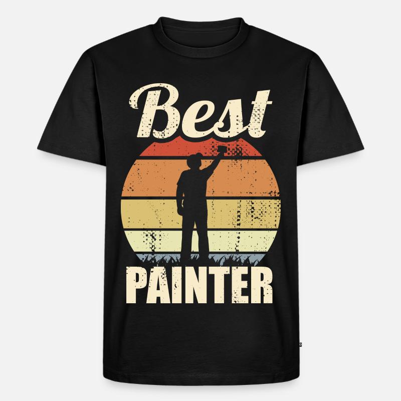 Bester Maler - Männer Premium Bio T-Shirt - Schwarz