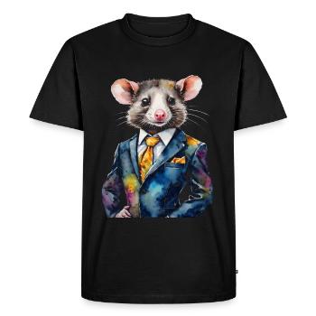 Costume Opossum Imprimé Animal Coloré - T-shirt Premium bio Homme - noir - Devant - Nico (187cm)