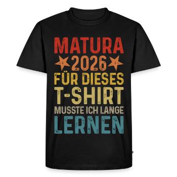 Maturité 2026 - T-shirt Premium bio Homme - noir - Devant - Nico (187cm)