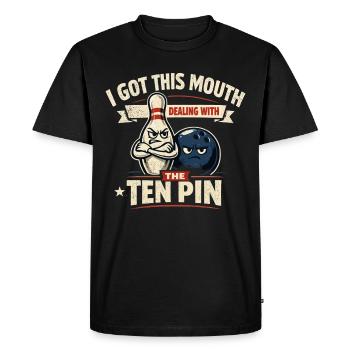 Bowling Humour Drôle Joueur Sport Cadeau - T-shirt Premium bio Homme - noir - Devant - Nico (187cm)
