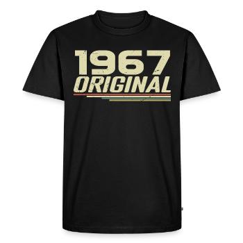 Né en 1967 Vintage 1967 Anniversaire Rétro 1967 - T-shirt Premium bio Homme - noir - Devant - Nico (187cm)