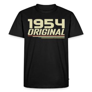 Born in 1954 Vintage 1954 Retro Birthday 1954 - Men's Premium Organic T-Shirt - black - Front - Nico (187cm)