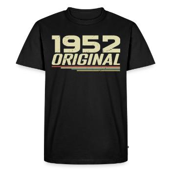 Né en 1952 Vintage 1952 Anniversaire Rétro 1952 - T-shirt Premium bio Homme - noir - Devant - Nico (187cm)