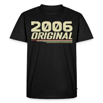 Né en 2006 Vintage 2006 Anniversaire Rétro 2006 - T-shirt Premium bio Homme - noir - Devant - Nico (187cm)