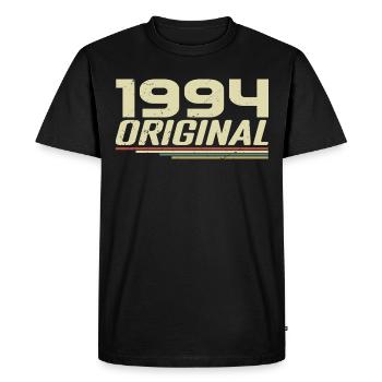 Né en 1994 Vintage 1994 Anniversaire Rétro 1994 - T-shirt Premium bio Homme - noir - Devant - Nico (187cm)