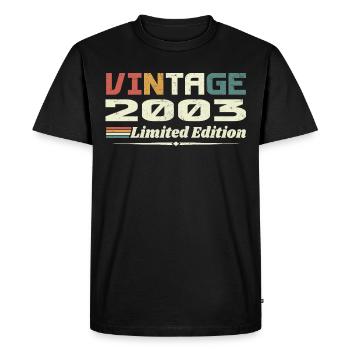 Vintage 2003 Cadeau 2003 Anniversaire 2003 Retro - T-shirt Premium bio Homme - noir - Devant - Nico (187cm)