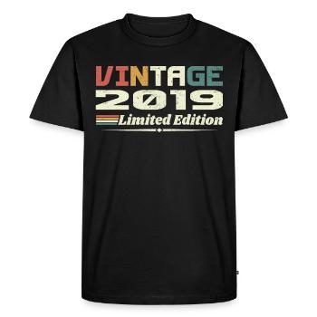 Vintage 2019 Gift 2019 Birthday 2019 Retro - Men's Premium Organic T-Shirt - black - Front - Nico (187cm)