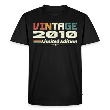 Vintage 2010 Cadeau 2010 Anniversaire 2010 Retro - T-shirt Premium bio Homme - noir - Devant - Nico (187cm)