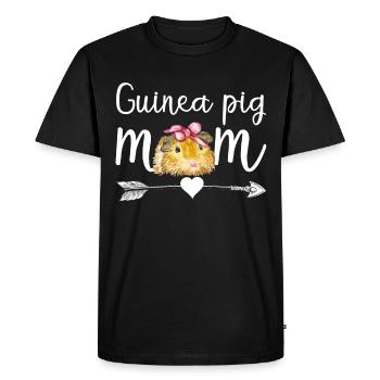 maman cochon d'Inde - T-shirt Premium bio Homme - noir - Devant - Nico (187cm)