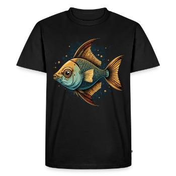 Fish in the wild - Men's Premium Organic T-Shirt - black - Front - Nico (187cm)