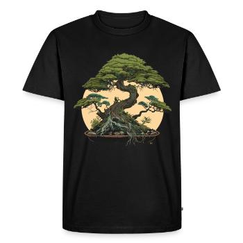 Bonsaï au clair de lune - T-shirt Premium bio Homme - noir - Devant - Nico (187cm)