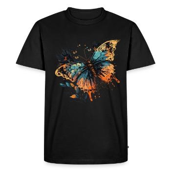 Pretty Butterfly - Men's Premium Organic T-Shirt - black - Front - Nico (187cm)