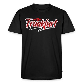 Francfort - T-shirt Premium bio Homme - noir - Devant - Nico (187cm)