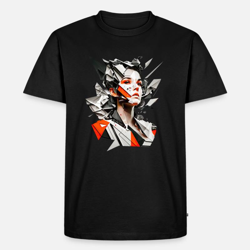 Retro Flash No34 - Männer Premium Bio T-Shirt - Schwarz