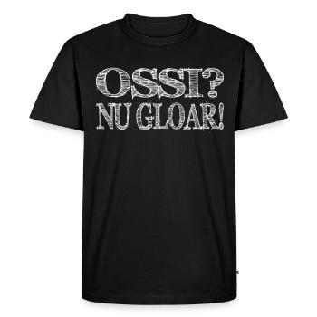 Ossi - DDR - Osten Sächsisch Geschenk - Männer Premium Bio T-Shirt - Schwarz - Vorne - Nico (187cm)