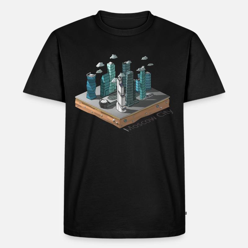Geometrisches Low-Poly - Männer Premium Bio T-Shirt - Schwarz