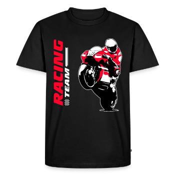 Course de moto - Moto GP - Superbike - T-shirt Premium bio Homme - noir - Devant - Nico (187cm)