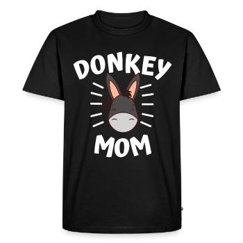 Donkey Mom - Men's Premium Organic T-Shirt - black - Front - Nico (187cm)