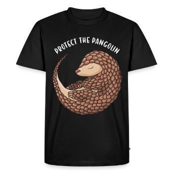 Protect The Pangolin Pangolin - Men's Premium Organic T-Shirt - black - Front - Nico (187cm)