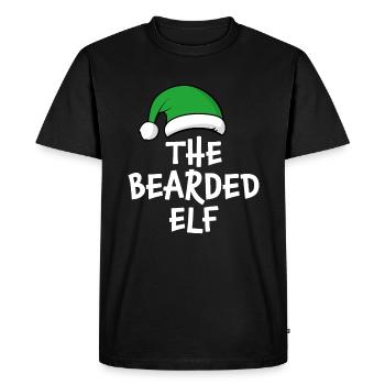 L’Elfe barbu - T-shirt Premium bio Homme - noir - Devant - Nico (187cm)