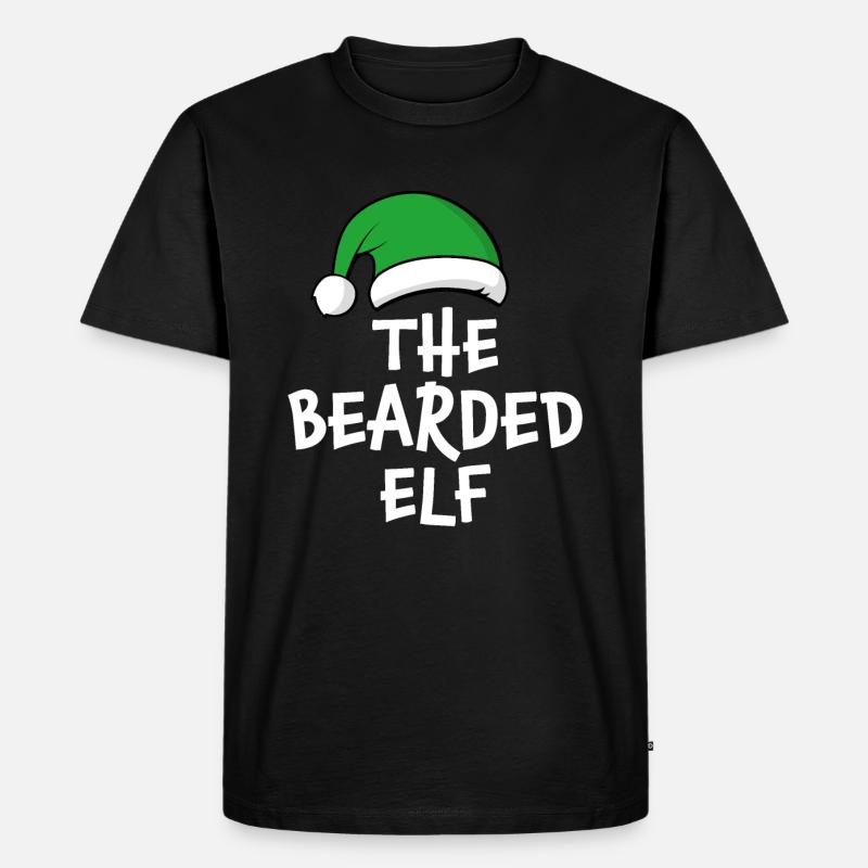 Der bärtige Elf - Männer Premium Bio T-Shirt - Schwarz