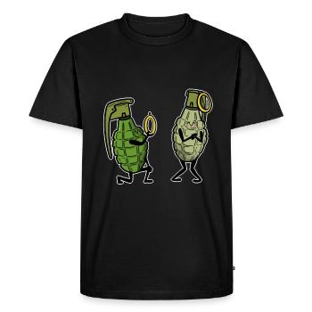 Grenats Proposition de mariage pour les amoureux et la fiancée - T-shirt Premium bio Homme - noir - Devant - Nico (187cm)