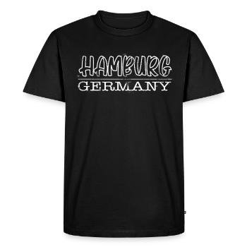 Hambourg - T-shirt Premium bio Homme - noir - Devant - Nico (187cm)