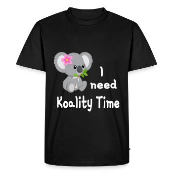 Koala a besoin de Koality Time - T-shirt Premium bio Homme - noir - Devant - Nico (187cm)