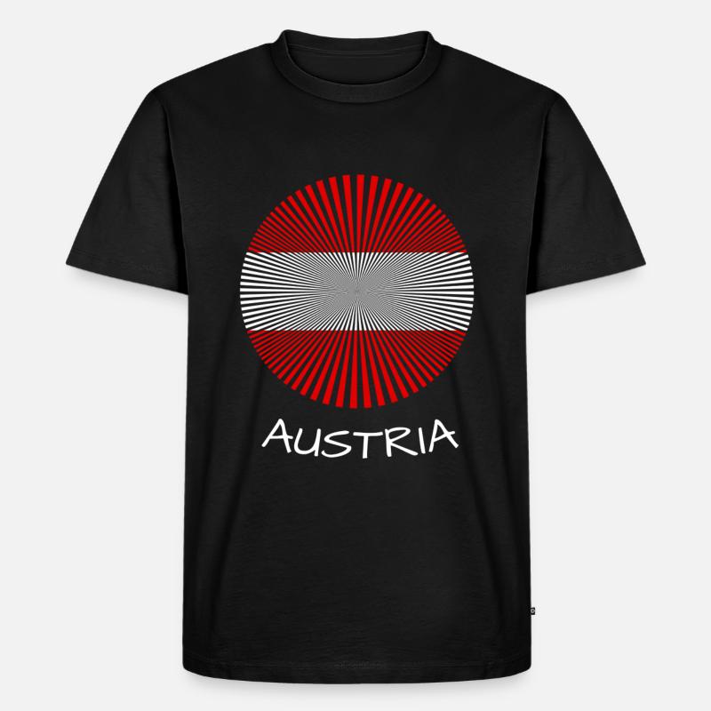 Austria - Männer Premium Bio T-Shirt - Schwarz