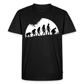 Cueilleur de champignons cueillette de champignons - T-shirt Premium bio Homme - noir - Devant - Nico (187cm)