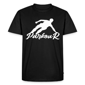 Parkour - T-shirt Premium bio Homme - noir - Devant - Nico (187cm)