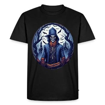 Gruseliger Halloween Party Kostüm Hexenmeister - Men's Premium Organic T-Shirt - black - Front - Nico (187cm)