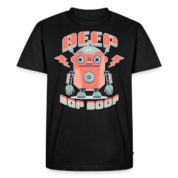 Bip Bop Boop - T-shirt Premium bio Homme - noir - Devant - Nico (187cm)