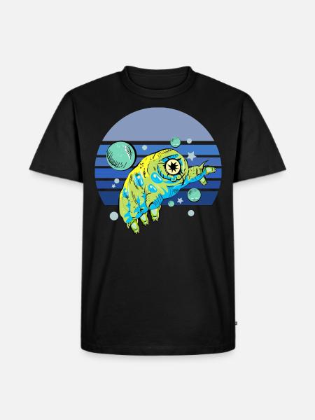 Tardigrade Blue Retro - Men's Premium Organic T-Shirt - black