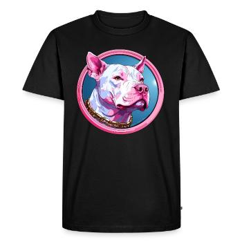 Pitbull Rose - T-shirt Premium bio Homme - noir - Devant - Nico (187cm)