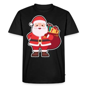 01 Mignon Mignon Père Noël Cadeaux - T-shirt Premium bio Homme - noir - Devant - Nico (187cm)