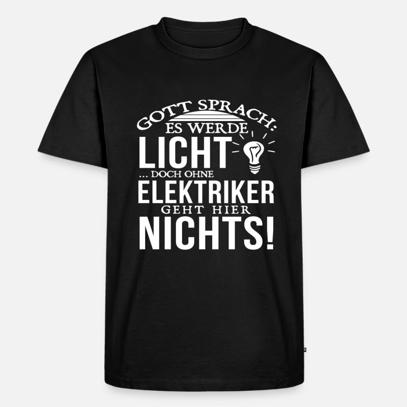 Elektriker - Beruf - Männer Premium Bio T-Shirt - Schwarz
