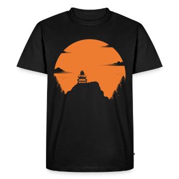 Coucher de soleil (Trabi Lovers Edition) - T-shirt Premium bio Homme - noir - Devant - Nico (187cm)
