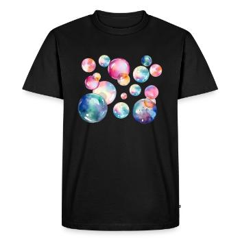 Bulles de rêve - T-shirt Premium bio Homme - noir - Devant - Nico (187cm)