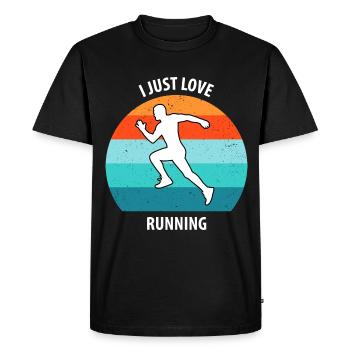 Faire du jogging - T-shirt Premium bio Homme - noir - Devant - Nico (187cm)