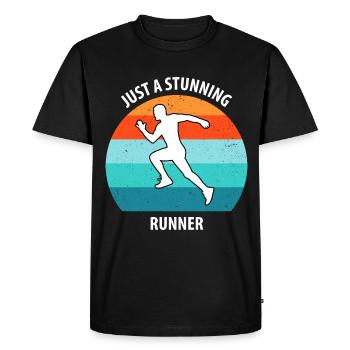 Faire du jogging - T-shirt Premium bio Homme - noir - Devant - Nico (187cm)