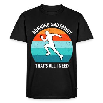Faire du jogging - T-shirt Premium bio Homme - noir - Devant - Nico (187cm)