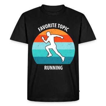 Faire du jogging - T-shirt Premium bio Homme - noir - Devant - Nico (187cm)