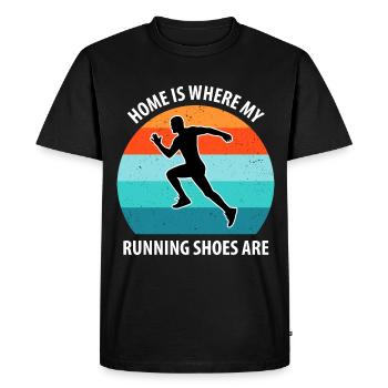 Faire du jogging - T-shirt Premium bio Homme - noir - Devant - Nico (187cm)