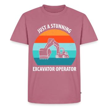 Excavatrice Excavatrice Conducteur Excavatrice Camion - T-shirt Premium bio Homme - mauve - Devant - Nico (187cm)