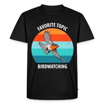 Bird Watching Bird Watching Birding Bird - Men's Premium Organic T-Shirt - black - Front - Nico (187cm)